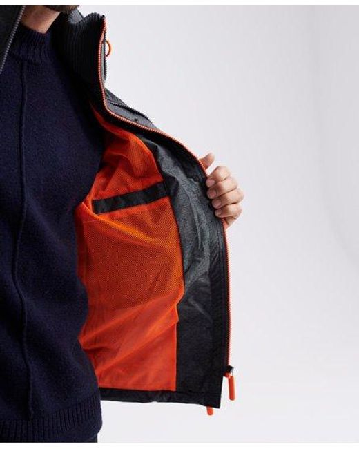 Superdry Blue Technical Sd-Windattacker Jacket Iron Marl/Lazer for men