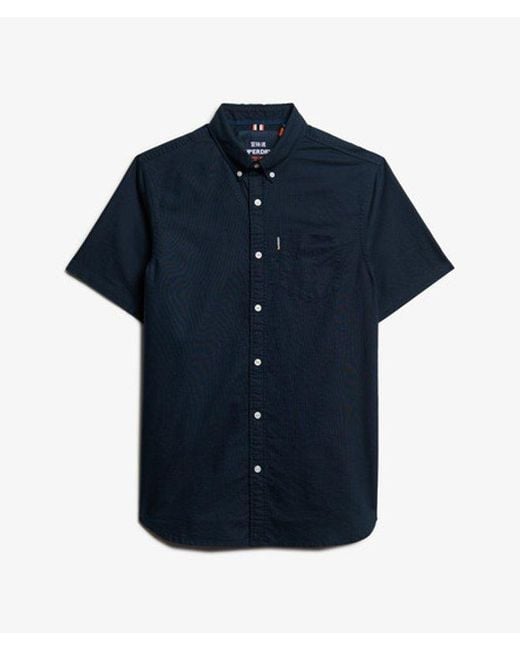Superdry Blue & Co Oxford Short Sleeve Shirt for men