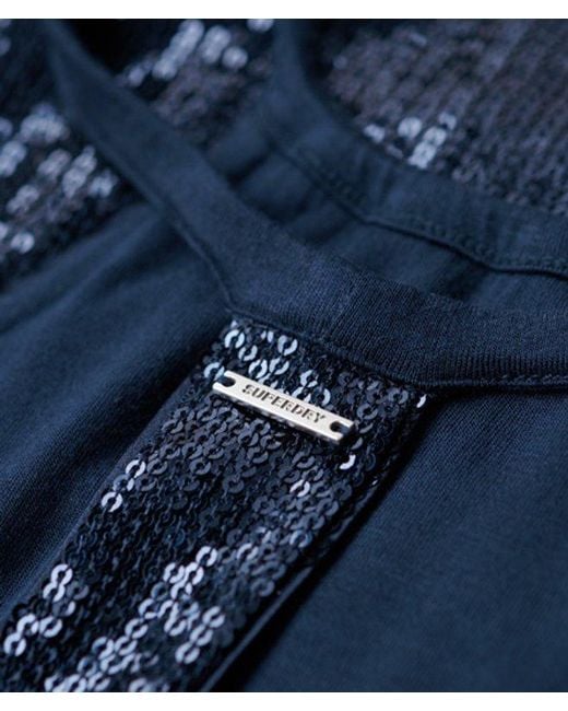 Superdry Blue & Co Sequin Halter Neck Midi Dress