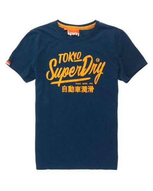 Superdry Blue Ticket Type T-Shirt Bottle for men