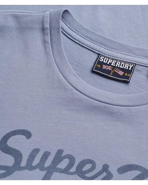 Superdry Blue Athletic Essentials Fitted Graphic T-shirt
