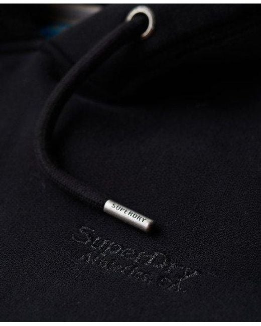 Sweat à capuche à logo essential Superdry en coloris Black