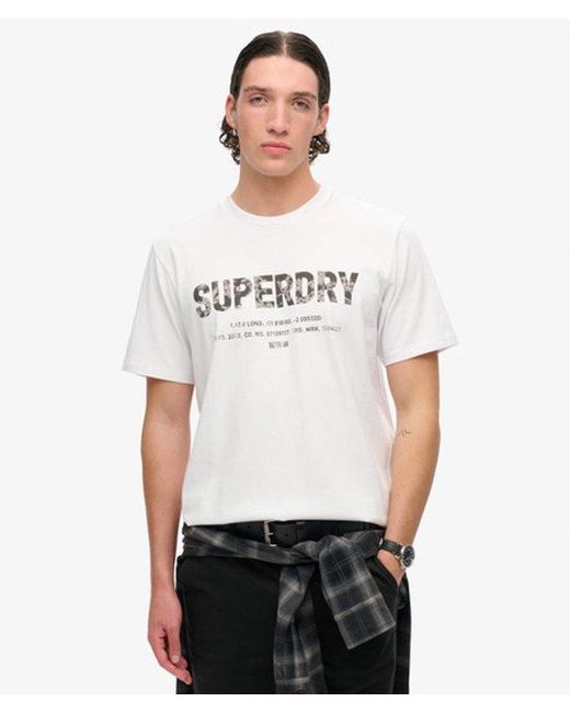 Superdry White & Co Utility Sport Logo Loose T-shirt for men