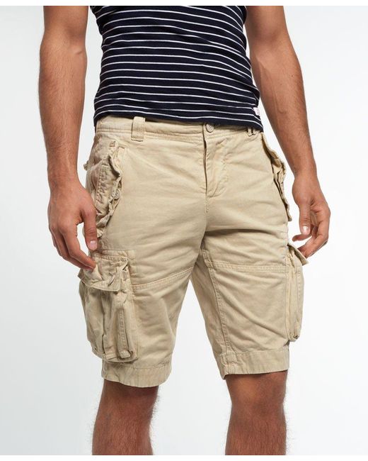 Superdry New Core Cargo Heavy Shorts Cream for Men | Lyst