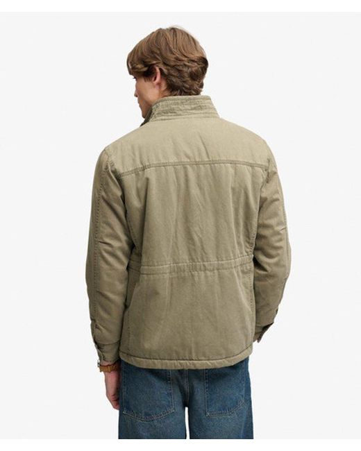 Superdry Brown Military Borg M65 Jacket for men