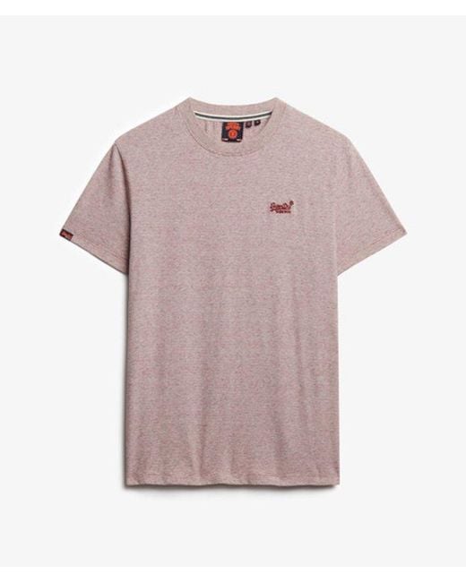 Superdry Red Organic Cotton Essential Logo T-shirt - Size: Xxxl for men