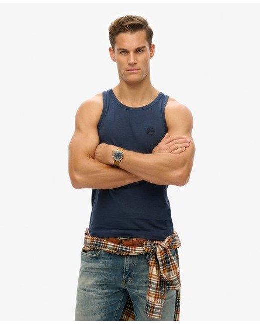 Homme Débardeur Texturé Vintage En Coton Bio Taille Superdry pour homme en coloris Blue