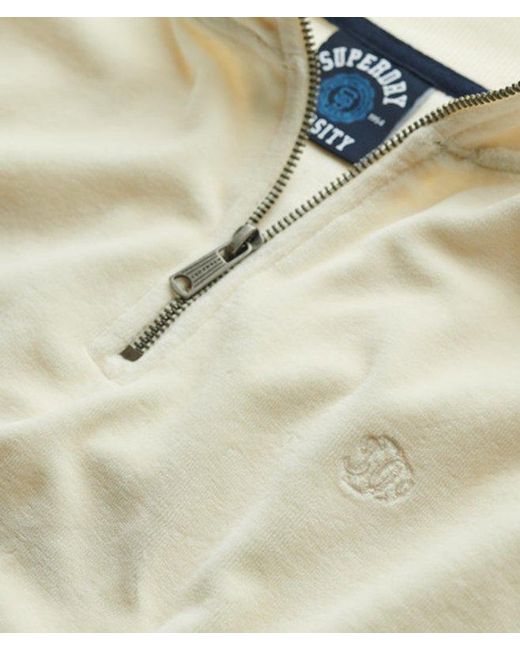 Superdry Natural & Co Velour Half Zip Sweatshirt