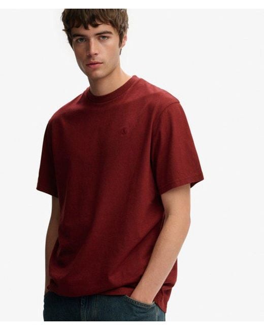 Superdry Red Blank Oversized T-shirt for men