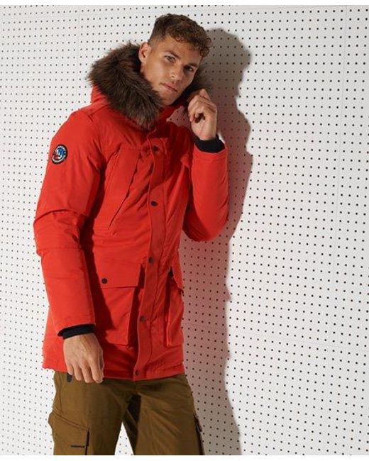 superdry coat red