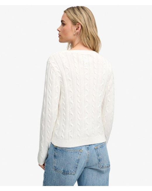 Superdry White & Co Essentials Cable Knit Jumper