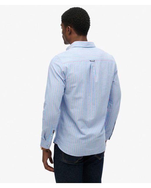 Superdry Blue & Co Classic Oxford Long Sleeve Shirt for men