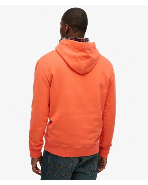 Superdry Orange & Co Essential Logo Half Brushed Hoodie for men