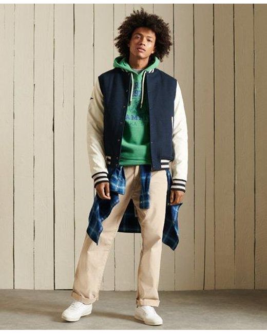Superdry Green Track & Field Hoodie Oregon Marl for men