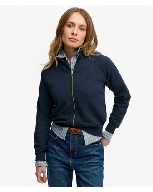 Superdry Blue & Co Essential Logo Zip Track Top