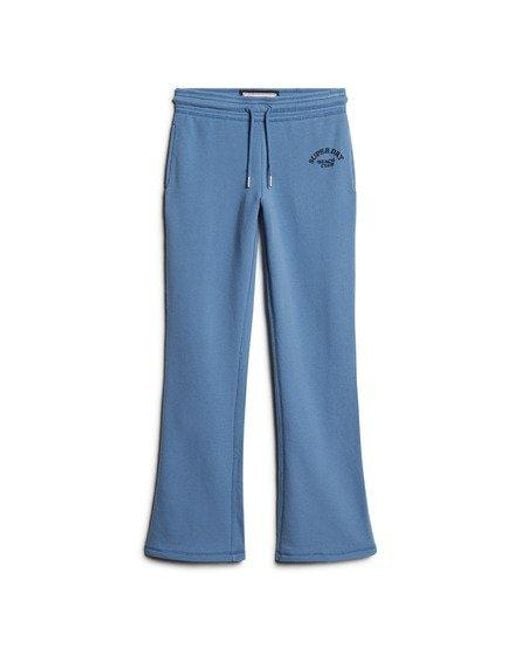 Superdry Blue Athletic Essentials Low Rise Flare joggers