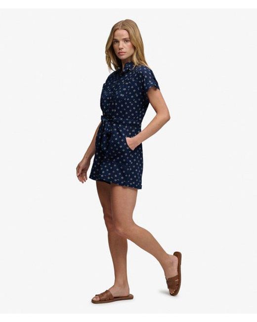 Superdry Blue & Co Belted Utility Playsuit