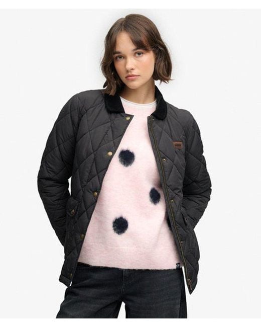 Superdry Black & Co Cord Trimmed Liner Jacket