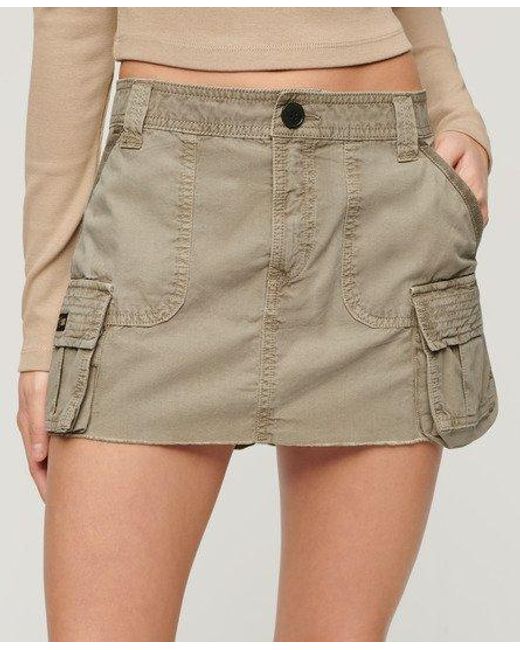 Superdry Brown Utility Parachute Skirt