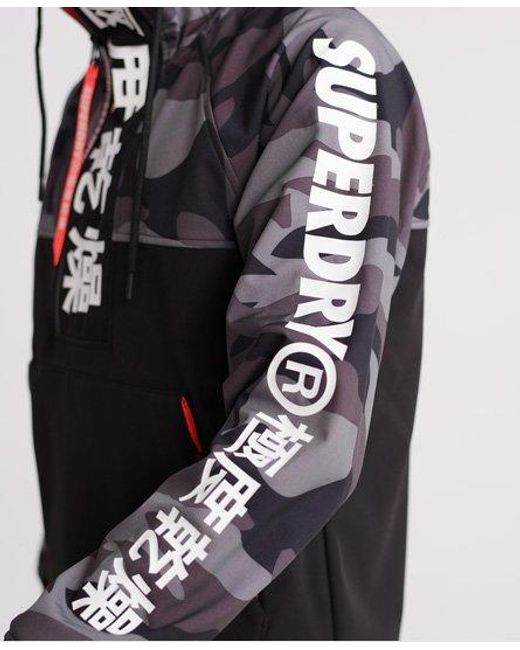Superdry Blue Snow Tech Japan Edition Hooded Jacket Flat for men