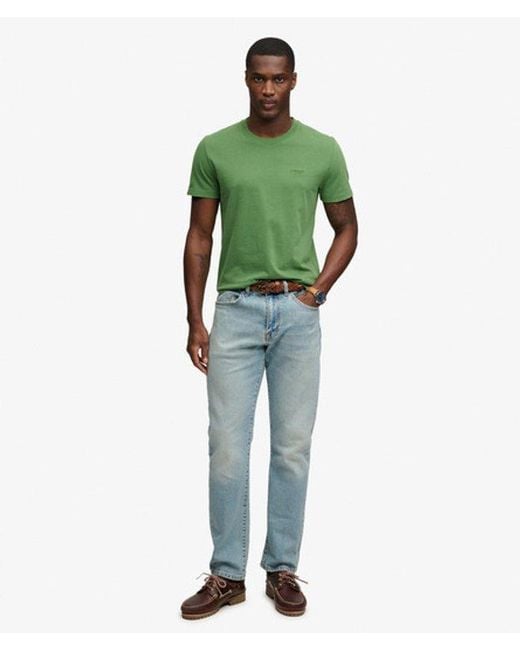 Superdry Green & Co Essential Stacked Logo Embroidered T-shirt for men