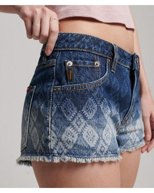 Superdry Blue & Co Denim Hot Shorts