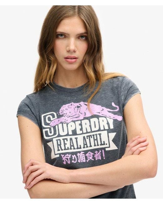 Superdry Blue & Co Varsity Burnout T-shirt