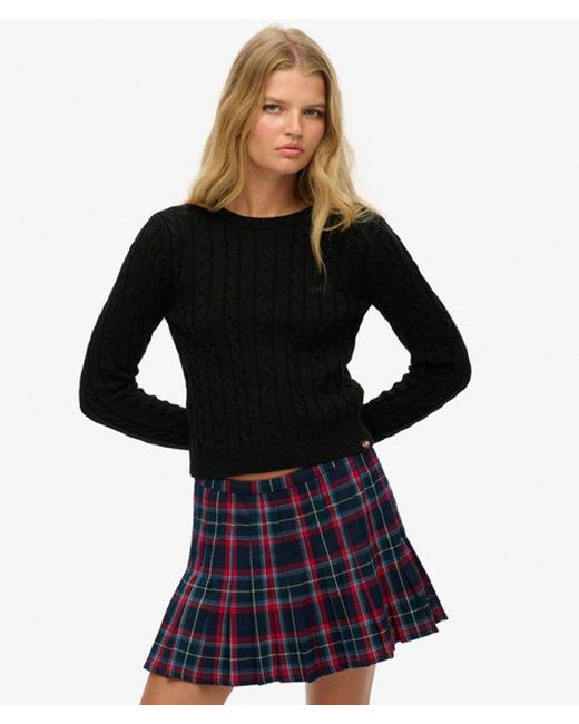 Superdry Black & Co Essentials Slim Cable Jumper