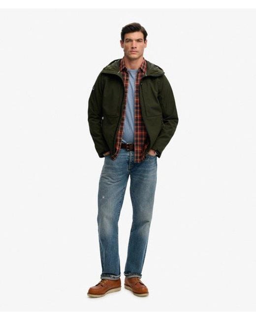 Superdry Black & Co Hooded Softshell Trekker Jacket for men