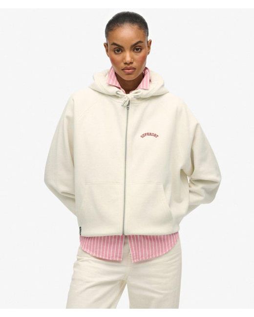 Superdry Natural & Co Essential Logo Raglan Zip Hoodie