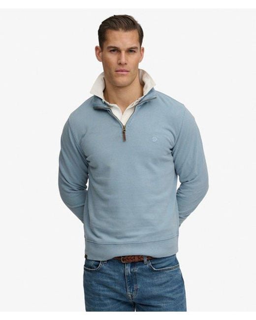 Superdry Blue & Co Classic Essential Half Zip Sweatshirt for men