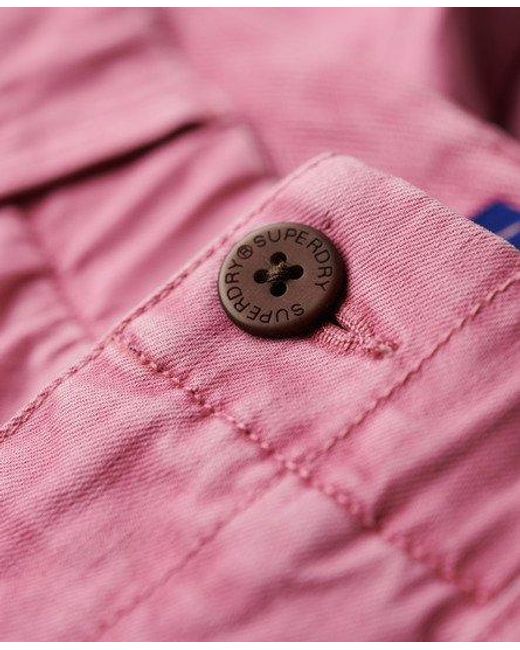 Superdry Pink Vintage International Shorts for men