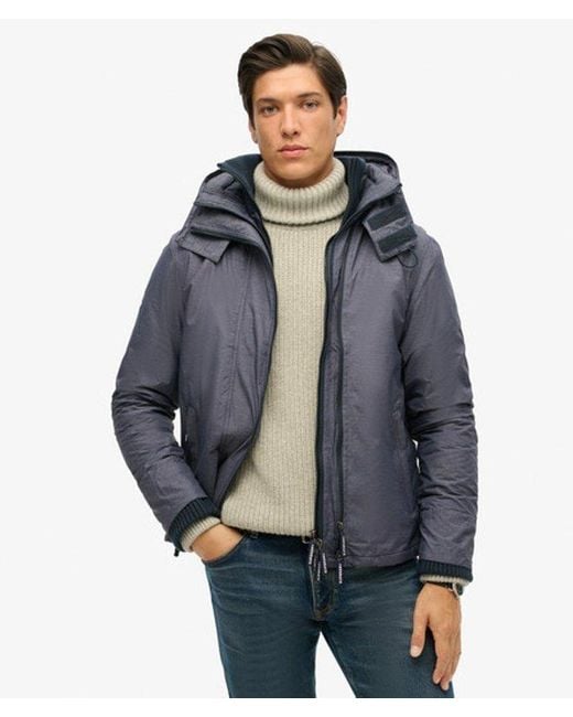 Superdry Blue Pop Zip Hood Arctic Sd-Windcheater Jacket for men