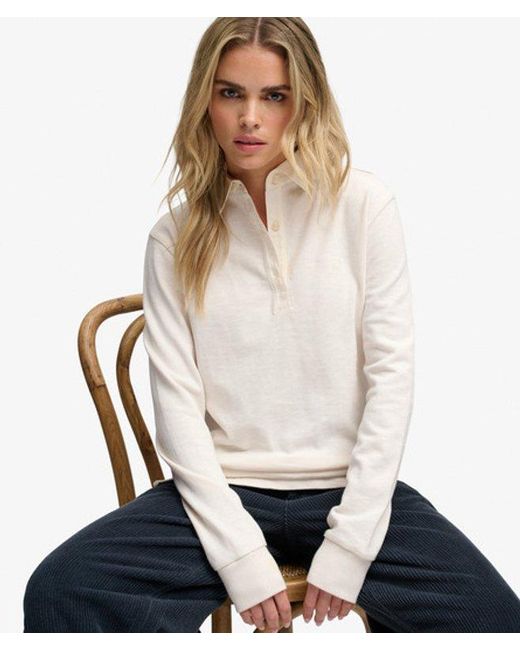 Superdry White & Co Classic Rugby Top