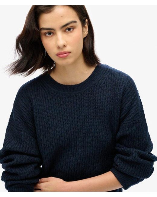 Superdry Blue & Co Brushed Crew Neck Jumper