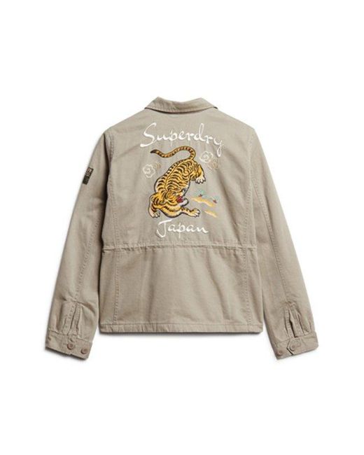 Superdry Natural & Co Embroidered M65 Military Jacket