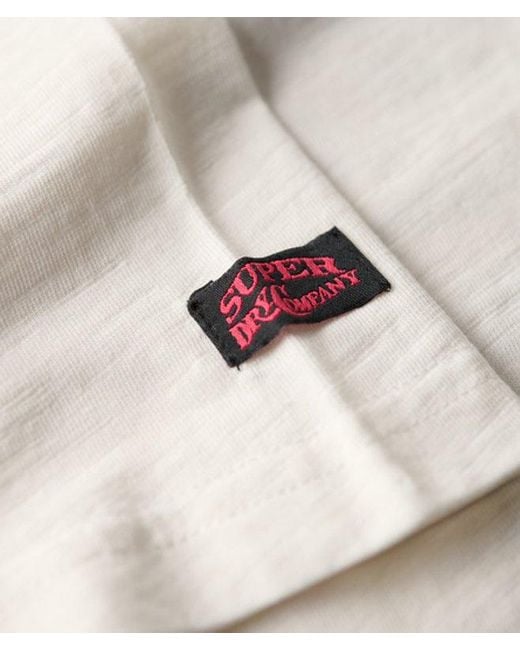 Superdry Tokyo Relaxed T-shirt Met Vintage Logo En Print in het White
