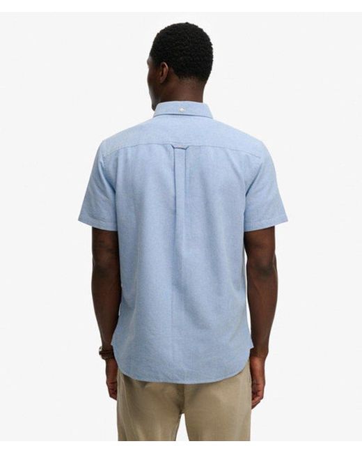 Superdry Blue & Co Preppy Oxford Short Sleeve Shirt for men