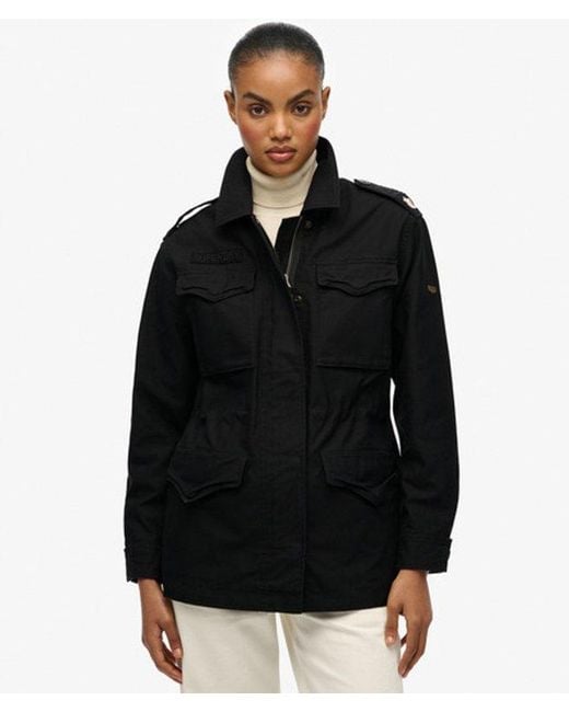 Superdry Veldjack Met Versieringen in het Black