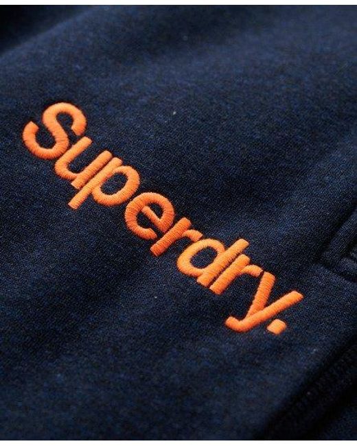 Superdry Klassieke Core Gewassen joggingbroek Met Logo in het Blue voor heren