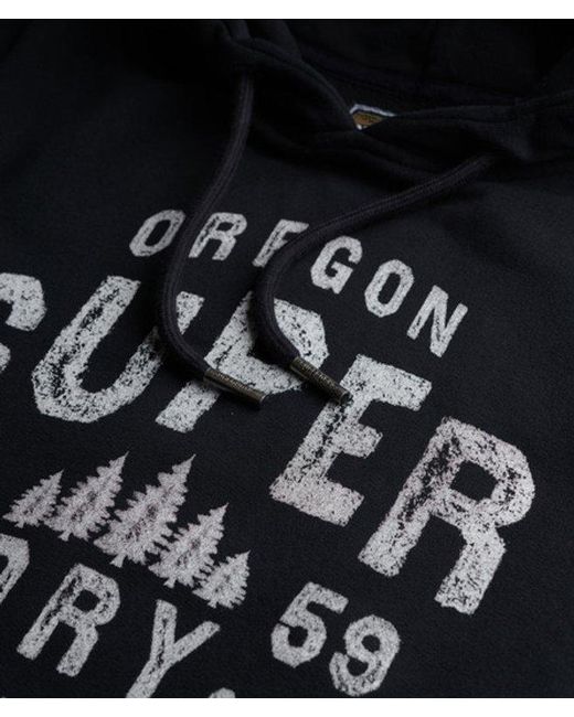 Superdry Black Work Shop Hoodie for men