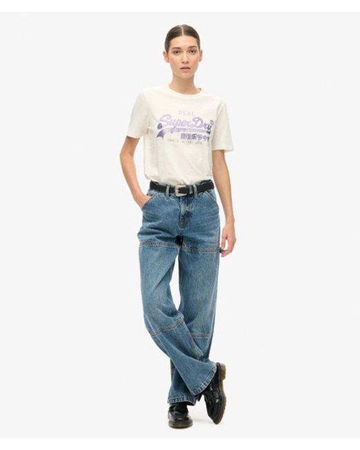 Superdry Blue & Co Embellished Vl Graphic T Shirt