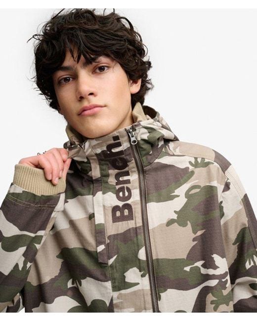 Superdry Gray Bench X & Co Bench Hooded Ripstop Jacket for men