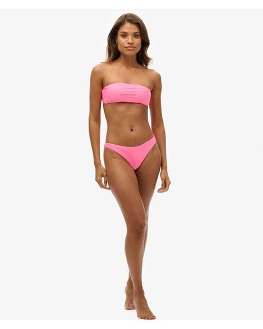 Superdry Pink & Co Logo Brazilian Bikini Briefs