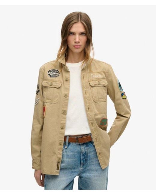 Superdry Natural Cotton Embroidered Classic Scout Shirt