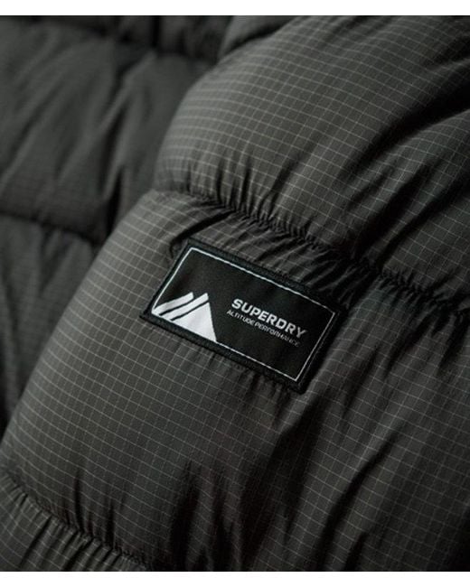 Superdry Black & Co Ripstop Long Puffer Coat for men