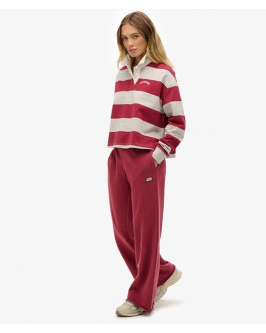 Superdry Athletic Essentials Rechte joggingbroek in het Red