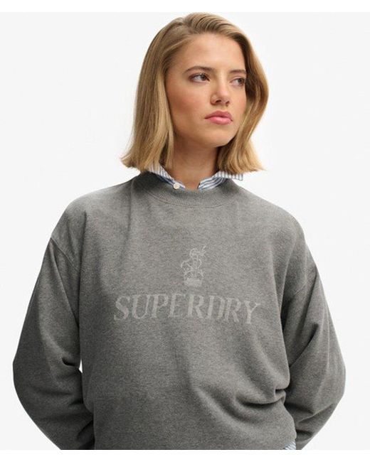 Superdry Gray & Co British Design Relaxed Crew Sweatshirt