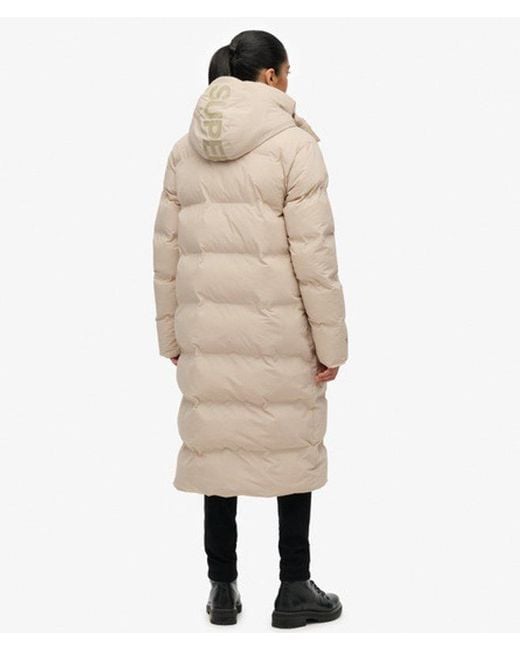 Superdry White & Co Hooded Long Puffer Jacket
