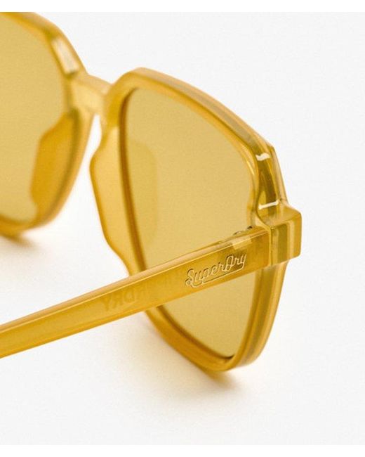 Femme Lunettes De Soleil Carrées Overtaille Taille: 1Taille Superdry en coloris Yellow